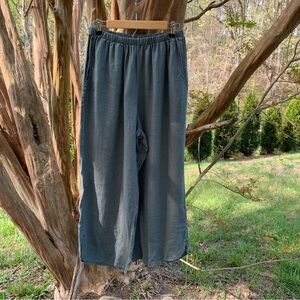 Flax Shirttail Flood Pants in Thyme